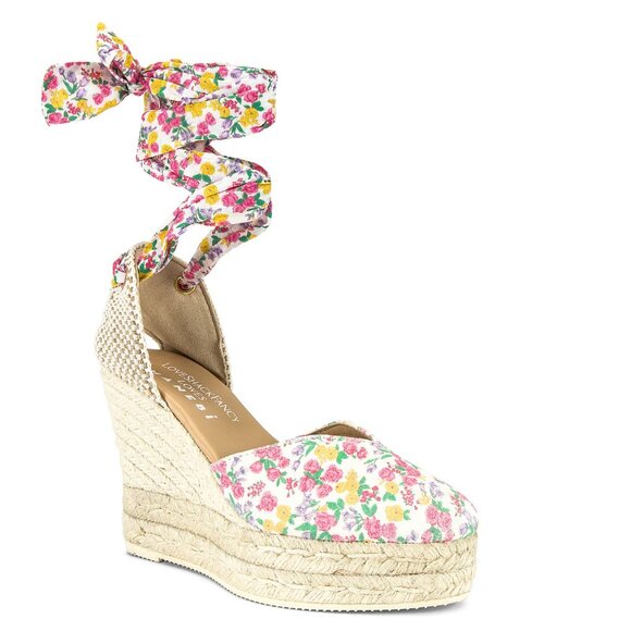 LoveShackFancy Shoes - RARE! LoveShackFancy Platform Espadrilles - Fruity Punch